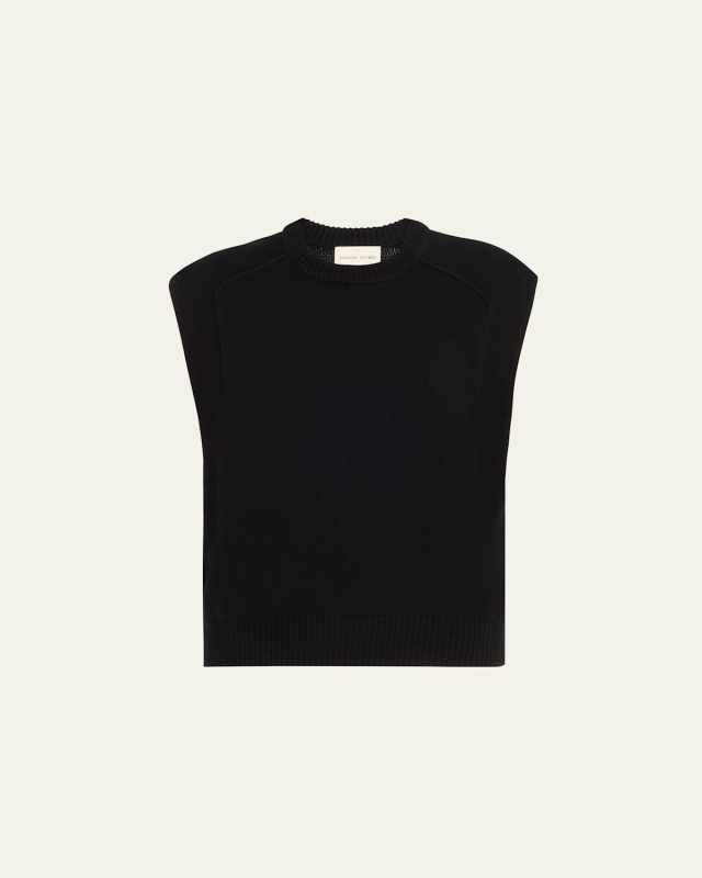 Mari Sleeveless Wool-Cashmere Boxy Sweater